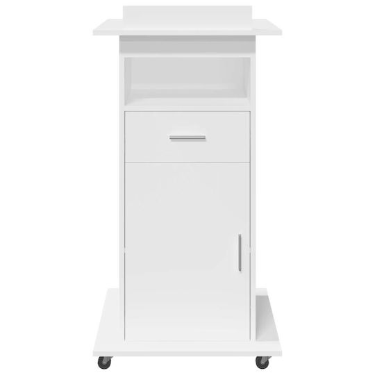 vidaXL Stand Music Height 107-107cm White 848024