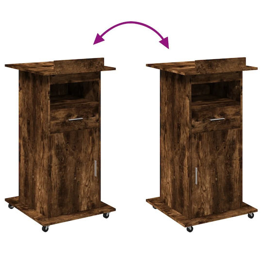 vidaXL Stand Music Height 107-107cm Brown 848028