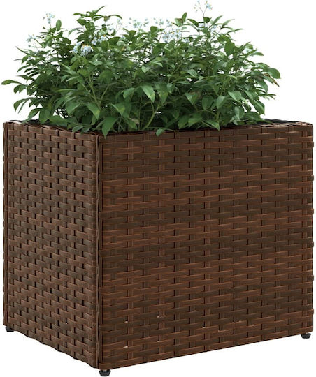 vidaXL Ζαρντινιέρα Πλαστική Καφέ 36x30x32εκ.