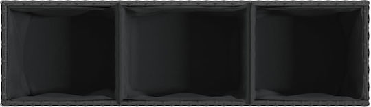 vidaXL Garden Planter Box Plastic Black 107x32x38cm.