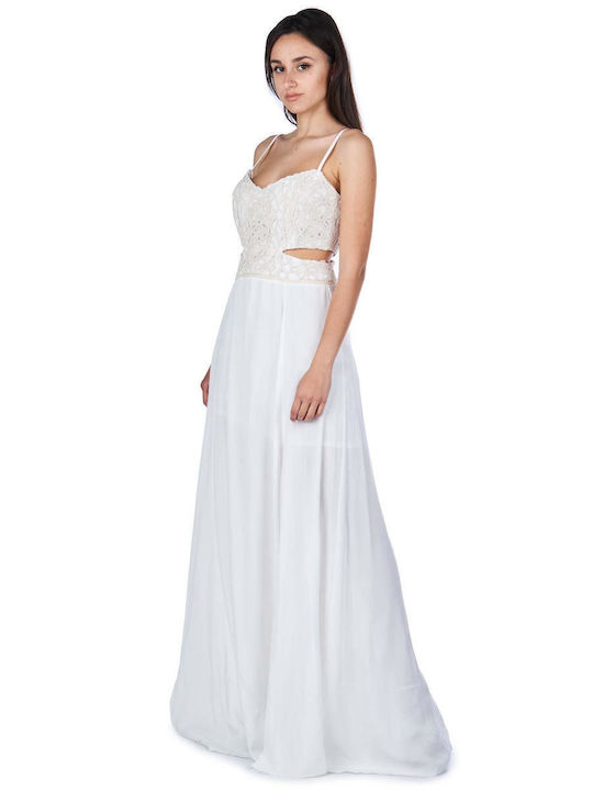 Rochii Maxi de Seară de Vară cu Dantelă Alb