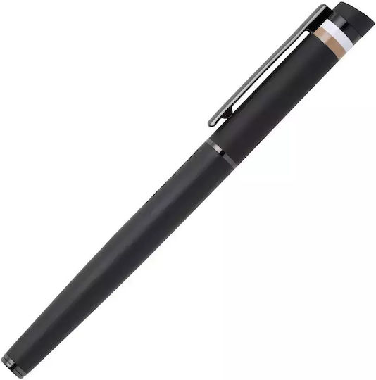 Boss Essential Iconic Σημειωματάριο A5 Ριγέ με Στυλοθήκη Μαύρο