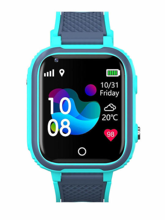Kids Smart Watch Nubi Lt21 4G SIM Card Camera GPS+LBS+Wi-Fi Tracking Waterproof IP67 Blue
