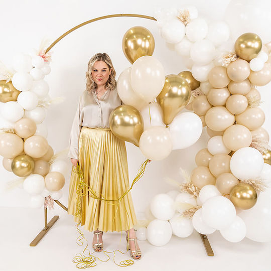 Set of 10 Balloons Latex Beige 30cm