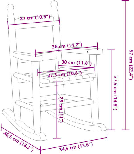 Детски Столове Черни 36x46.5x57см 2бр
