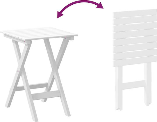 Garten- und Outdoor-Möbelsets Wohnbereich 3 Stück Weiß