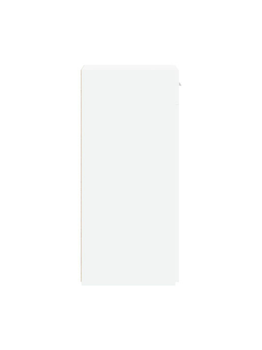 Living Room Cabinet Made of Particle Board White 30x42.5x93cm