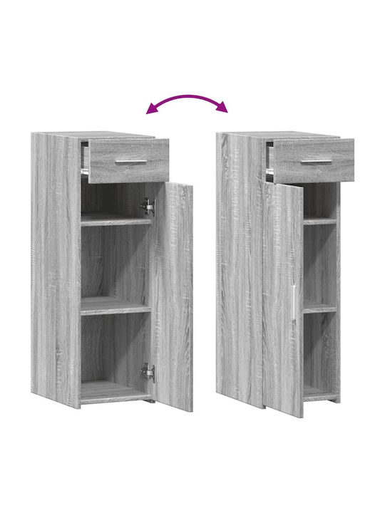 Living Room Display Cabinet made of Particle Board Grey 30x42.5x93cm