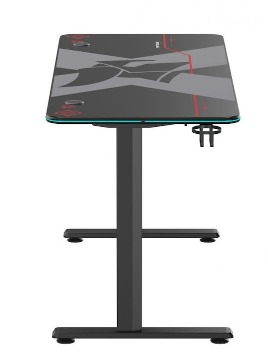 Spielbüro Aeter Rgb Holz Schwarz mit Metallbeinen & LED 120x60x75cm