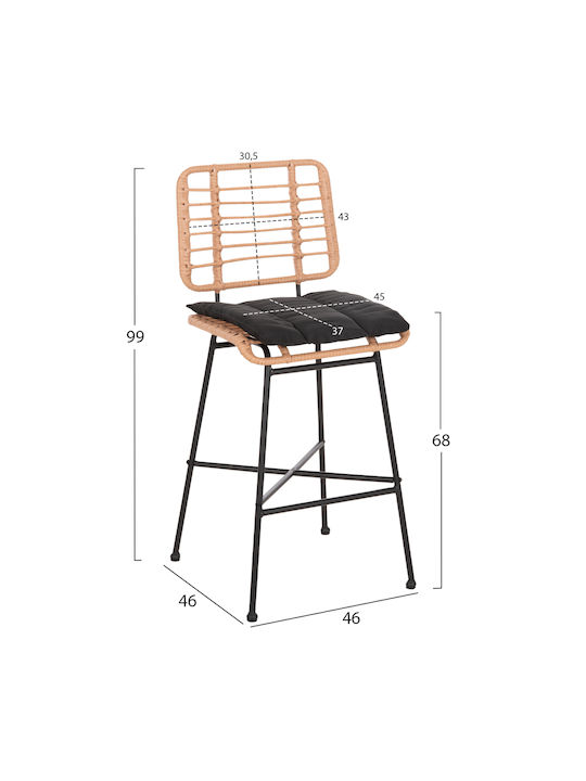 Stool for Bar Outdoor Allegra Black