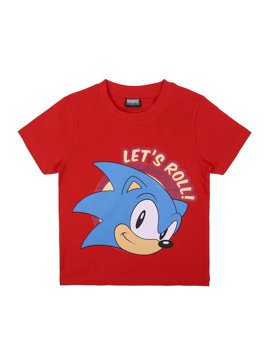 Σετ Παιδικά T-shirts Κόκκινο,Μπλέ,Γκρί Sonic 3tmx