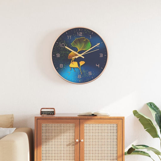 vidaXL Silent Wall Clock Blue Ø25.5cm