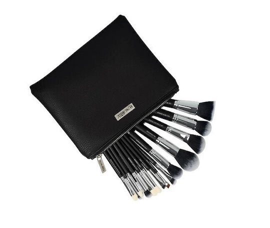 Set 15 Make-up Pinsel Luxorise Silber Tasche inklusive