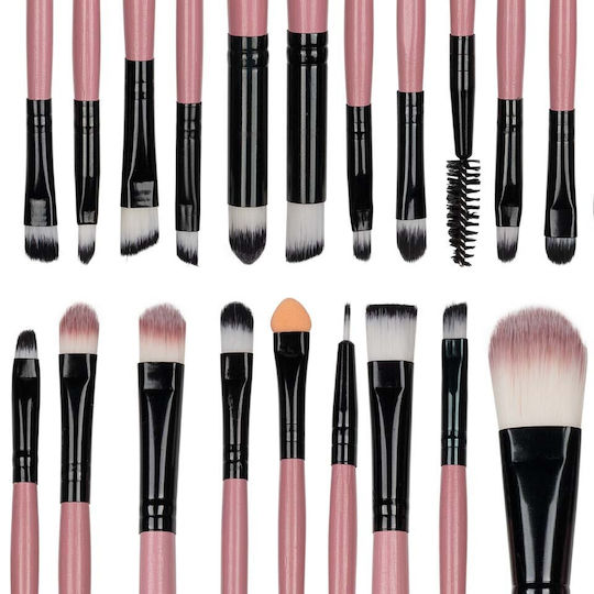 Set 20 pensule de machiaj Sensopro Roz - Cutie de depozitare inclusă