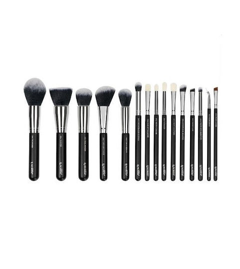 Set 15 Make-up Pinsel Luxorise Silber Tasche inklusive
