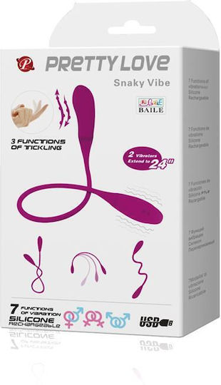 Pretty Love Snaky Vibe 7 Funcții de Vibrație 3 Funcții de Mângâiere Flexibil