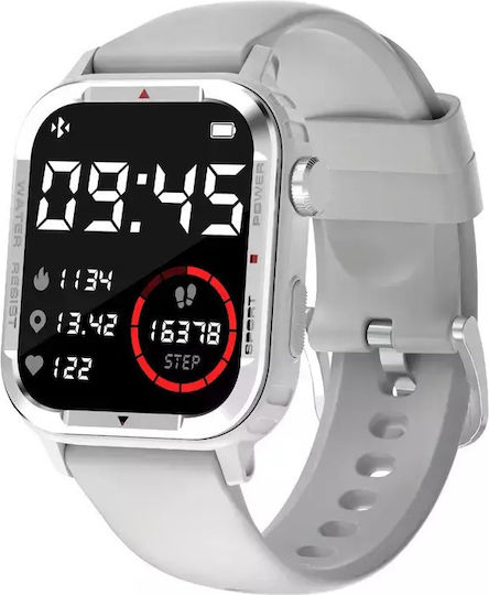 Nubi G96 Smartwatch με Παλμογράφο (Γκρι)