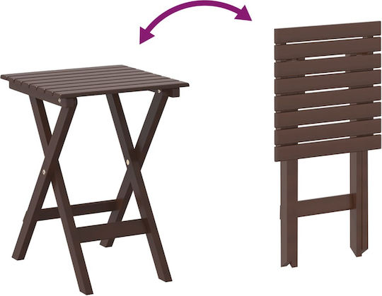 Garten- und Outdoor-Möbelsets 2 Stück Braune Wohnzimmer
