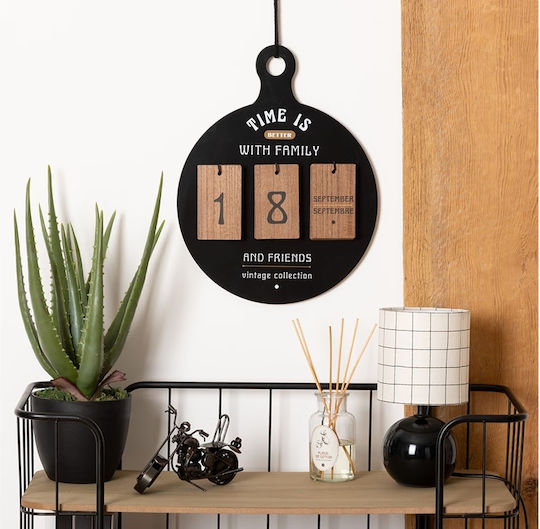 Atmosphera Daily Wall Mounted Diary Fabricio Black 30x38cm