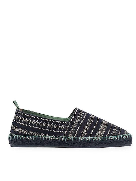 Castaner Pablo Flat Ανδρικές Espadrilles Canvas Μαύρο/Μπλε