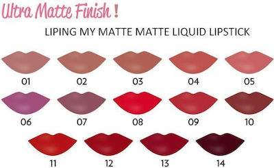 Golden Rose Lang anhaltend Flüssig Lippenstift Matt