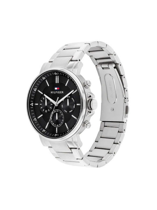 Tommy Hilfiger Uhr Batterie mit Silber Metallarmband