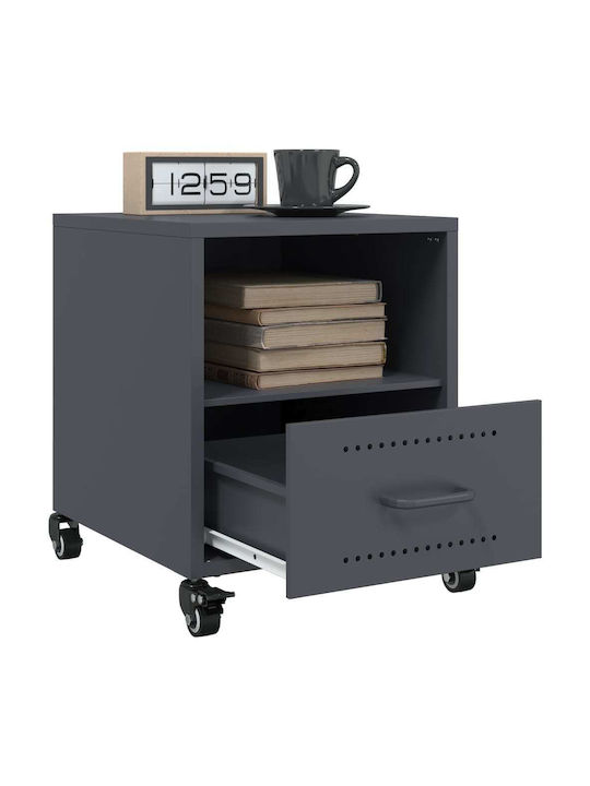 Wooden Bedside Tables Grey 2 Pieces 36x39x43.5cm