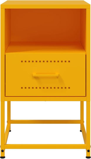 Noptiere Metalice Galbene 2buc 36x39x60.5cm
