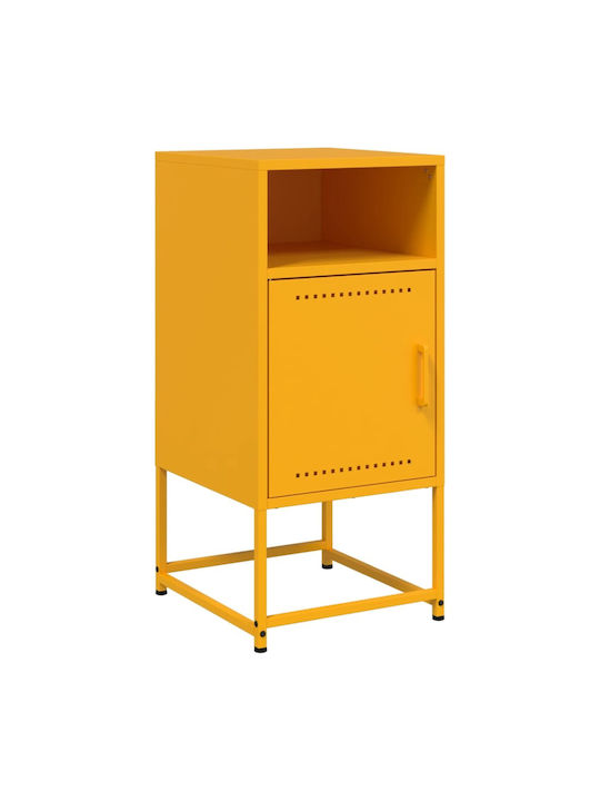 Noptiere Metalice Galbene 2buc 36x39x78cm