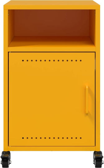Wooden Bedside Tables Yellow 2 Pieces 36x39x59cm
