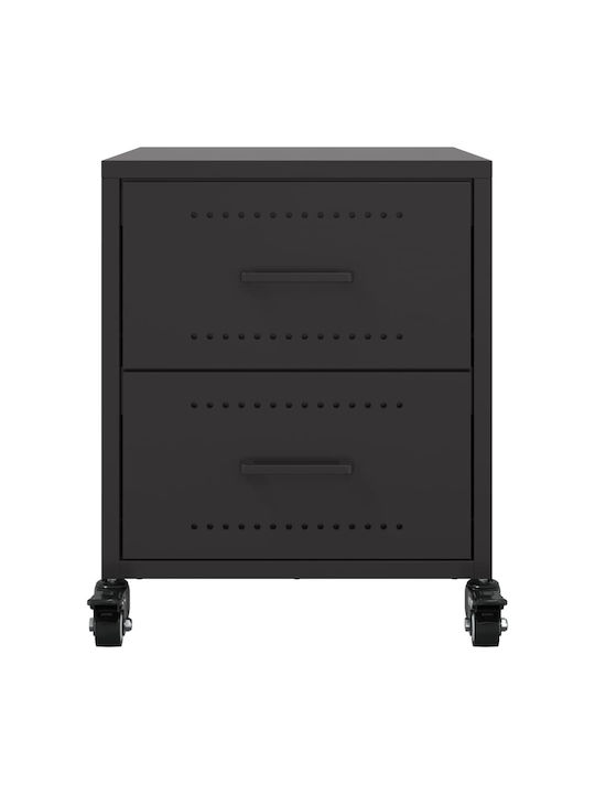 Комоди Дървени Черен 2бр 36x39x43.5см
