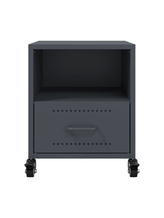 Wooden Bedside Tables Grey 2 Pieces 36x39x43.5cm