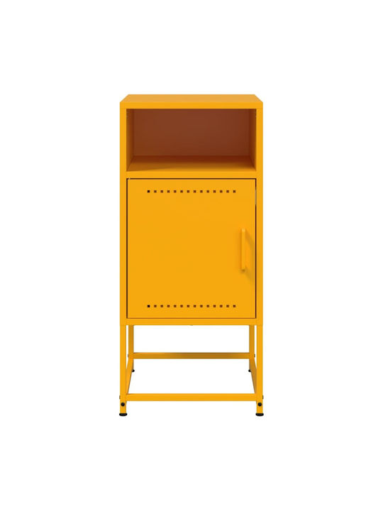 Noptiere Metalice Galbene 2buc 36x39x78cm
