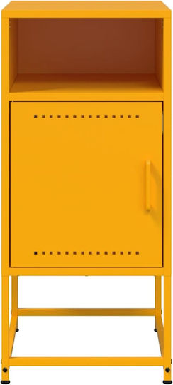 Metal Bedside Tables Yellow Set of 2 36x39x78cm