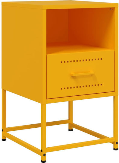 Noptiere Metalice Galbene 2buc 36x39x60.5cm