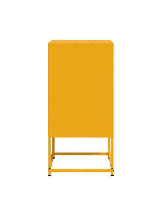 Noptiere Metalice Galbene 2buc 36x39x78cm