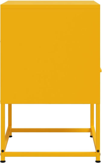 Noptiere Metalice Galbene 2buc 36x39x60.5cm