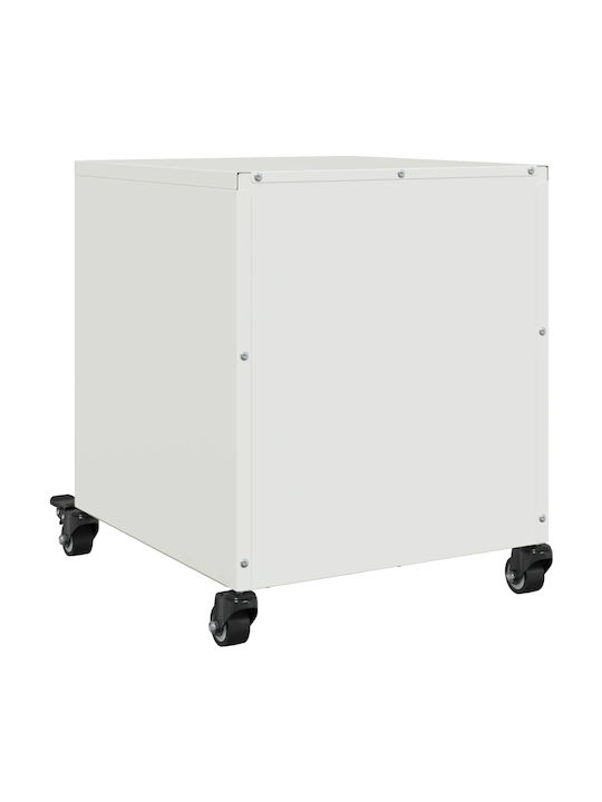 Metal Bedside Tables White 2 Pieces 36x39x43.5cm