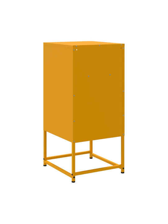 Noptiere Metalice Galbene 2buc 36x39x78cm
