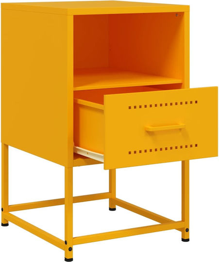 Noptiere Metalice Galbene 2buc 36x39x60.5cm