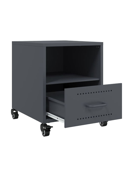 Wooden Bedside Tables Grey 2 Pieces 36x39x43.5cm