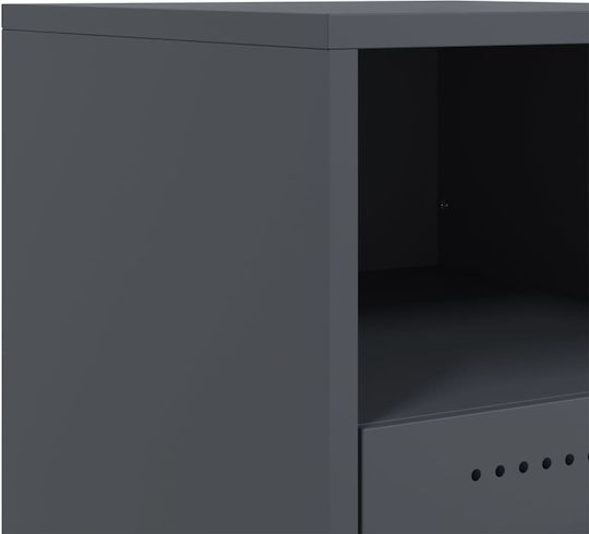 Wooden Bedside Tables Grey 2 Pieces 36x39x43.5cm