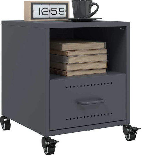 Wooden Bedside Tables Grey 2 Pieces 36x39x43.5cm