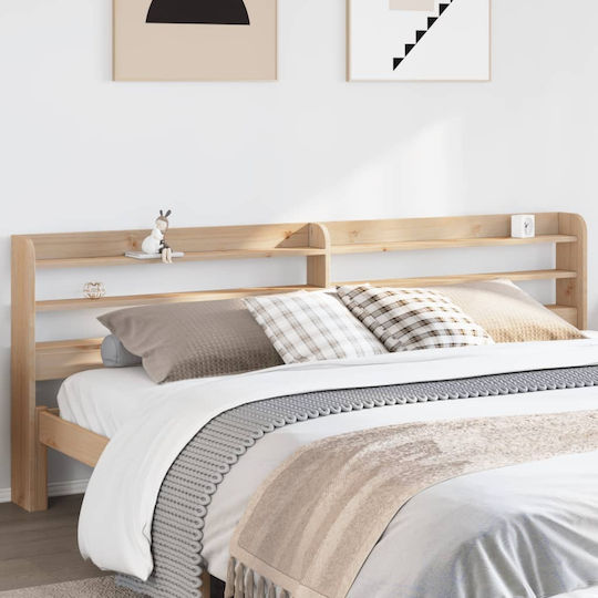 vidaXL Wooden Bed Headboard Beige 210x82cm