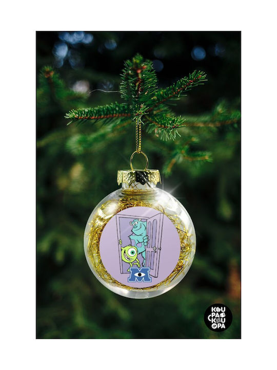 Koupakoupa Monster Inc Ornament de Crăciun Bilă Plastic Transparent cu Pulbere de Aur cu Paiete 8buc