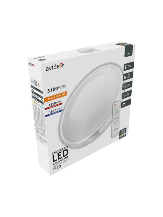 Avide Oyster Classic Ceiling Light with Integrated LED 47.5pcs White