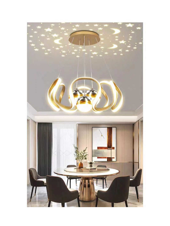 2174 Pendant Light Gold LED with Warm to Cool White Light 60cm