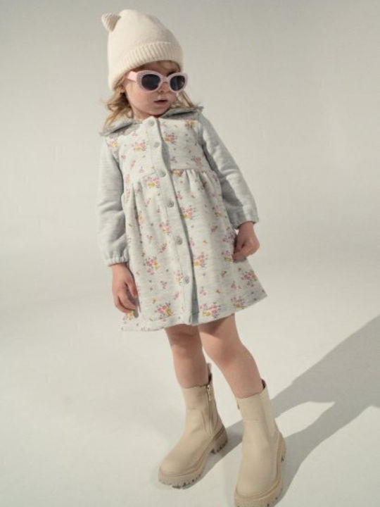 Children's Dress Long Sleeve Knitted Gray
