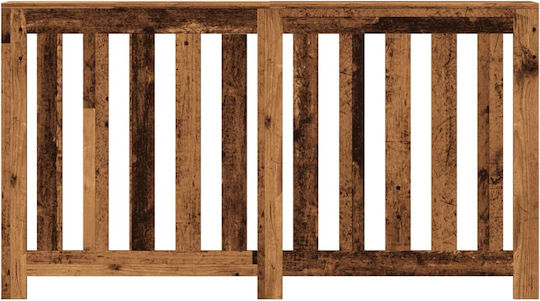 vidaXL Brown Particleboard Radiator Cover 149x20x82cm