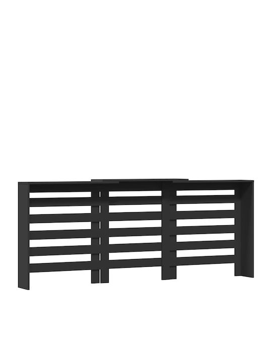 vidaXL Husă Pentru Radiator Din PAL Negru 205x21.5x83.5cm